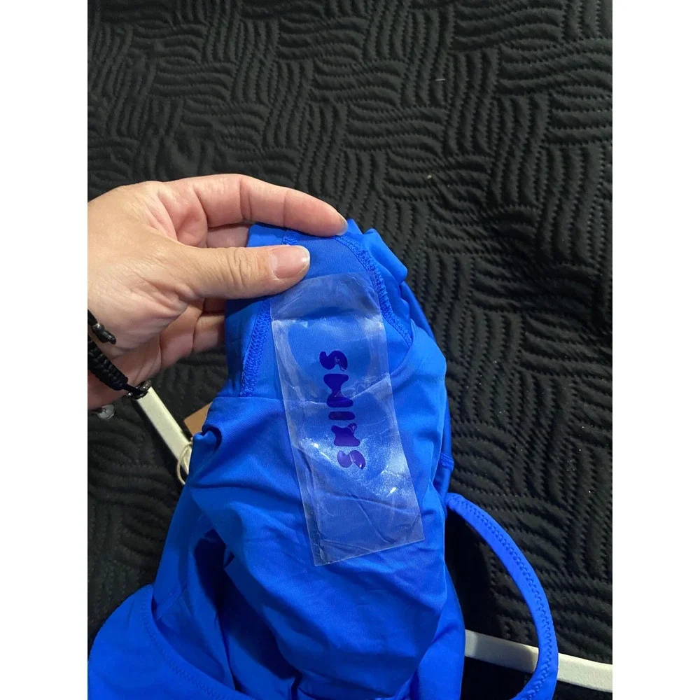 SKIMS Swim Cycle Suit Cobalt Blue One Piece Bodysuit XXS NWT
